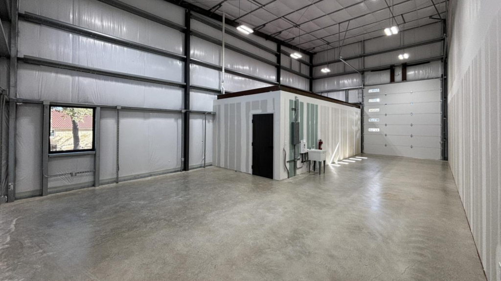 Workspace rental space for a small warehouse lease.